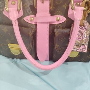 Louis Vuitton Brown and Pink Shoulder Bag